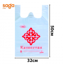 Пакет/Майка "Қазақстан", в мешке-70 шт, в пачке-40 рулонов.