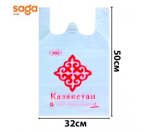 Пакет/Майка "Қазақстан", в мешке-70 шт, в пачке-40 рулонов.