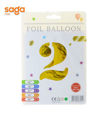 Надувные фольговые шарики 2 размер-32 золото. 1/600