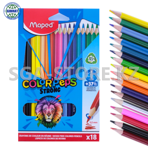 Карандаш цветные "Maped", 18 цветов.