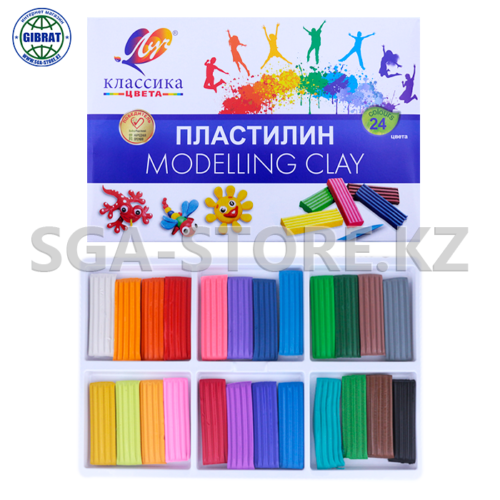 Пластилин “Классика-Луч”, 24 цветов,  3890