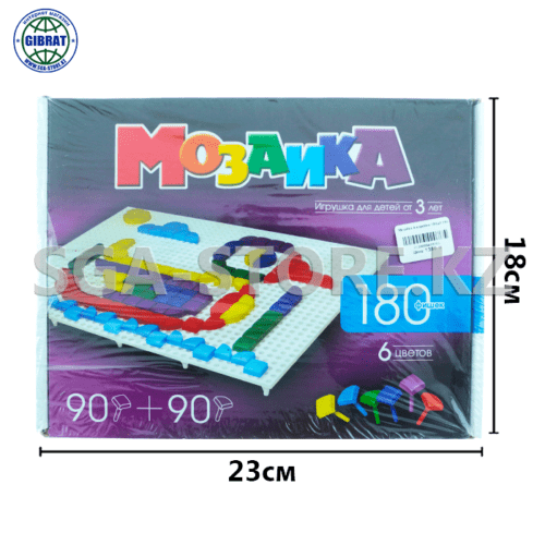Развивашка "Мозаика" 180 фишек, 6 цветов, 3+