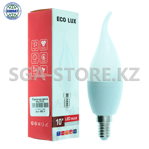 Лампочка 10w, E14, 6500, ECO LUX