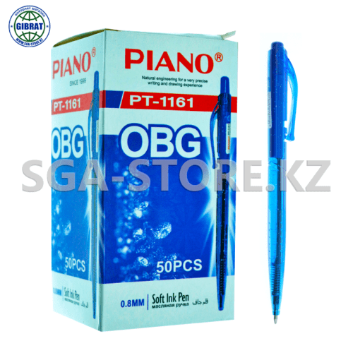 Ручка шариковая "Piano", 0.8мм, синий, в упаковке-50шт. PG-1161