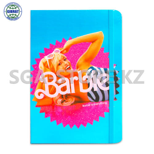 Блокнот на резинке Barbie, А5, в клетку, 707-64