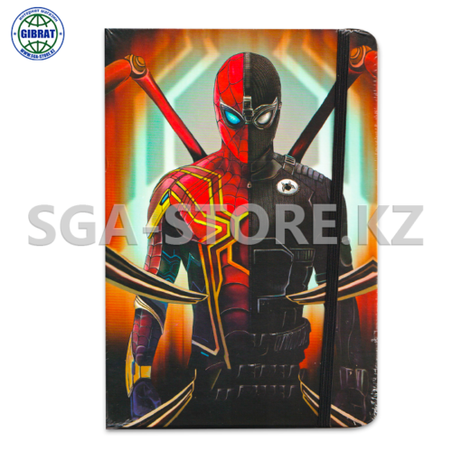 Блокнот на резинке Spider-man, А5, в клетку, A5-SP1