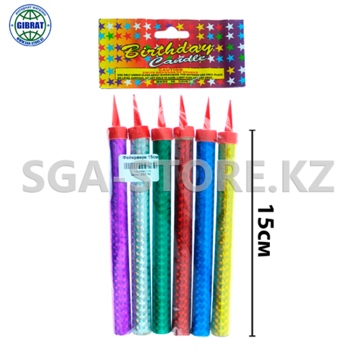 Свечи фейерверк для торта "Birthday Candle" 15см, 6шт.
