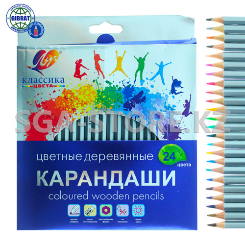Карандаши цветные "Классика", 24 цветов, 2224-08