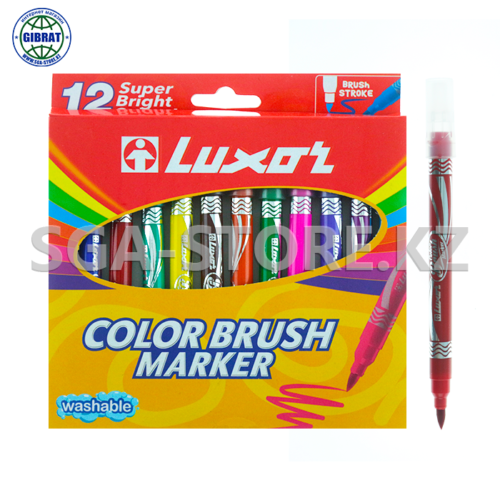 Фломастеры Luxor brush, 6106-12