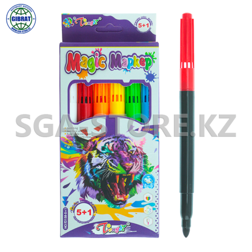 Фломастер "Tongdi" 5+1 цветов