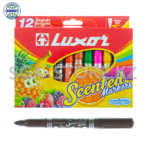 Фломастеры Luxor scented с запахом фруктов, 3065-12