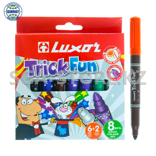 Фломастеры Luxor trick fun, 6180-6+2