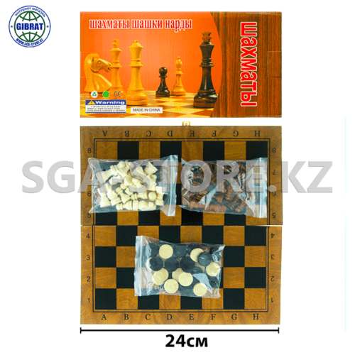 Настольная игра "Шахматы ", деревянный, 2412-2414