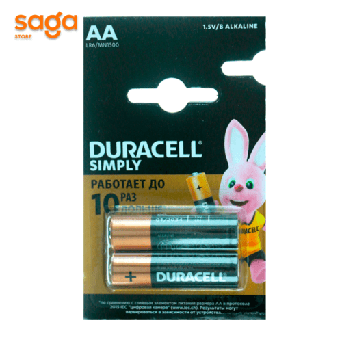 Батарейка “Duracell” АА, в упаковке-2шт.
