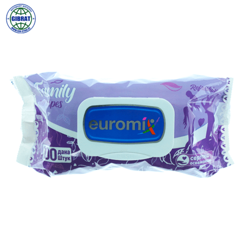 Салфетки влажные Euromi 100шт.