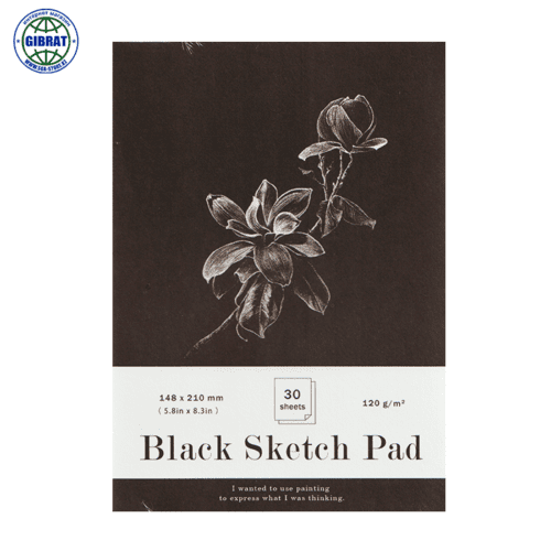 Скетчбук черный Black Paper, формат-А5.