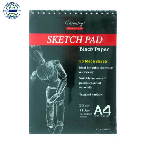 Скетчбук черный Black Paper, формат-А4.