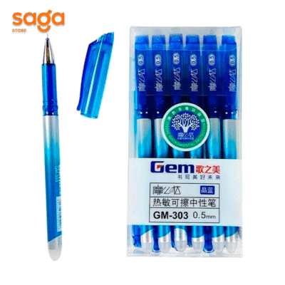 Ручка стираемая, синяя, в упаковке-12шт. GM-303