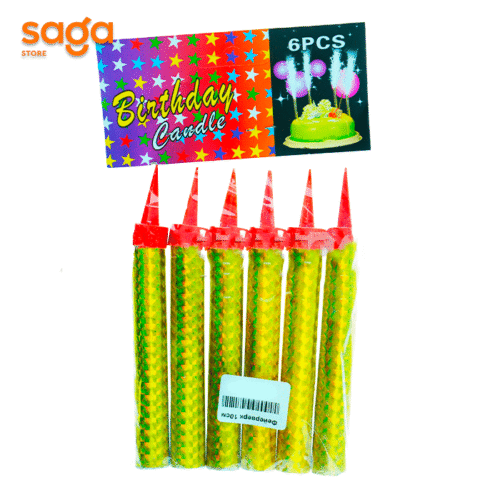 Свечи фейерверк для торта "Birthday Candle", 10см, в пачке-6шт.