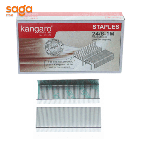 Скоба 24/6 "Kangaro", в коробке-20 пачек, в пачке-1000шт.