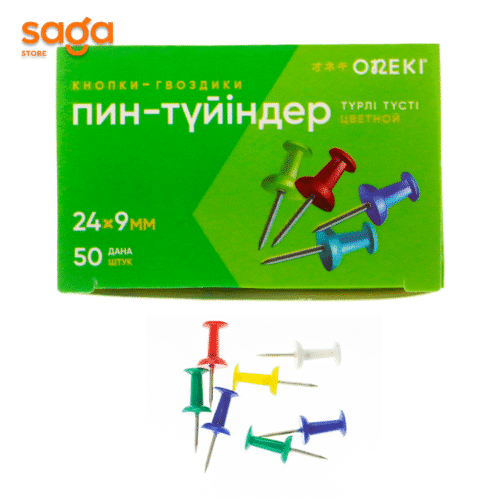 Силовые кнопки-гвоздики, разноцветные, 50шт, 24х9мм.