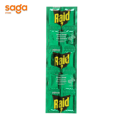 Пластины от комаров для фумигатора Raid-10шт.