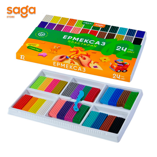 Пластилин "SAGA" 24цв 12907.