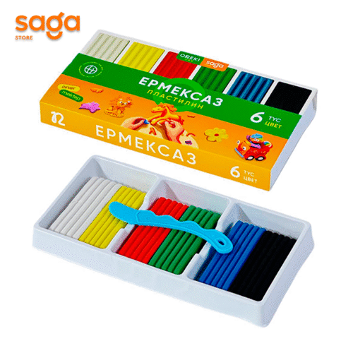 Пластилин "SAGA" 6цв 12901.